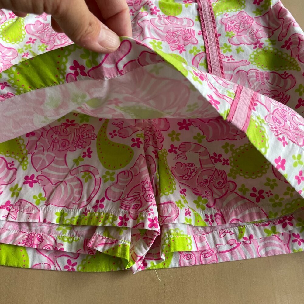 Vintage 1990s Y2K Lilly Pulitzer Girl's Black Jack Tiger Skort - Size 12 - Picture 5 of 7